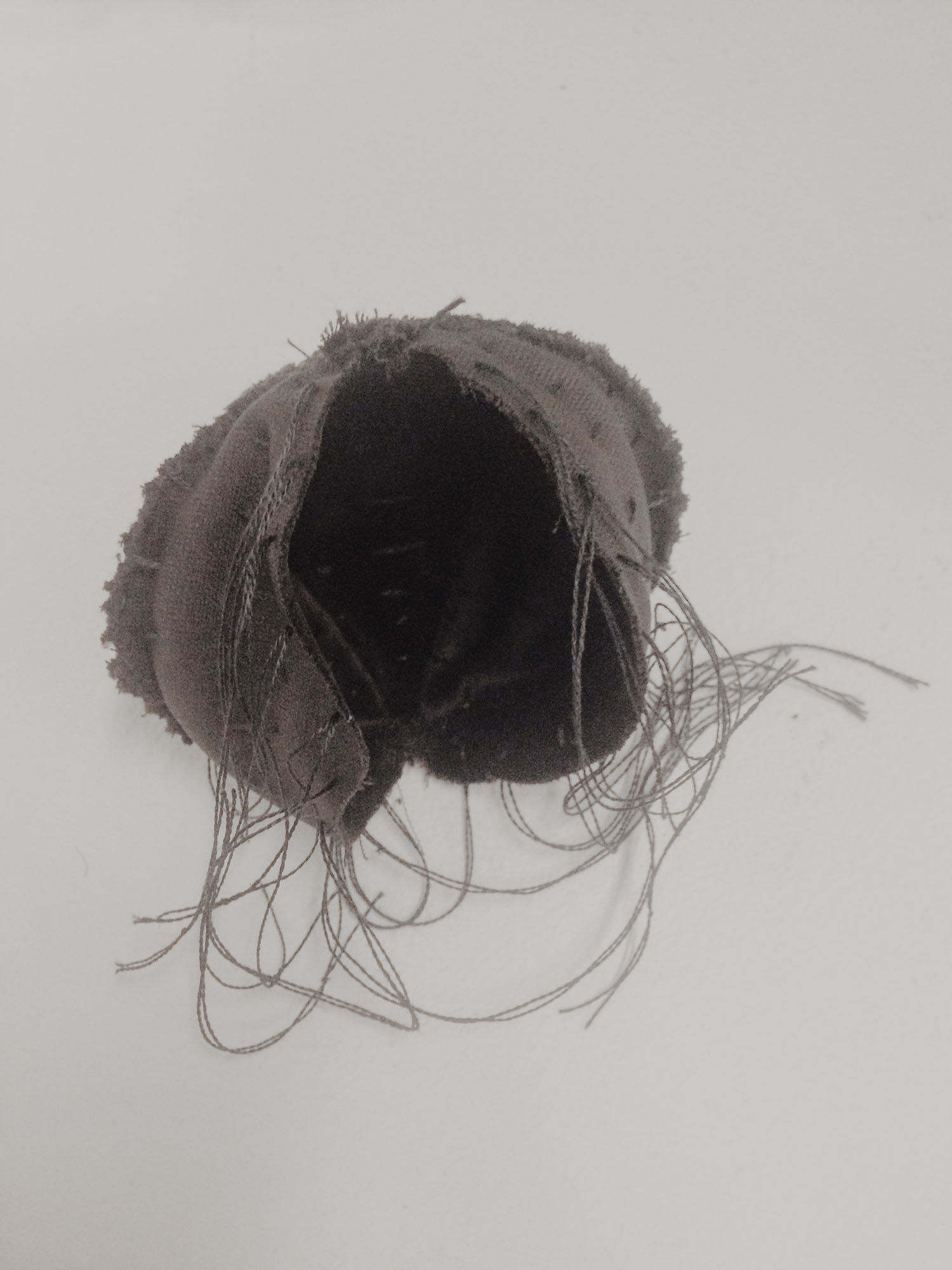 Untitled - Velour and black thread.
